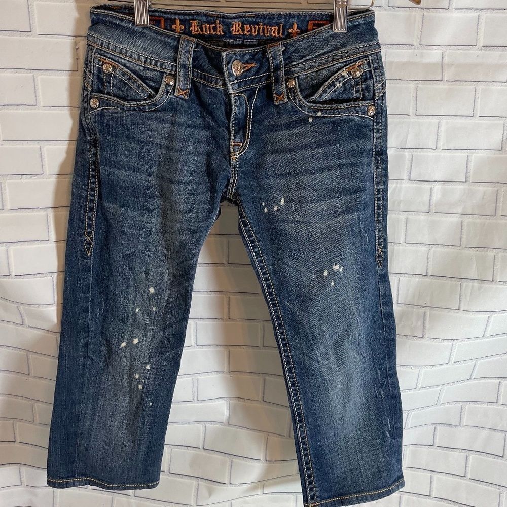 Rock‎ Revival Patti Crop Jeans Sz 25